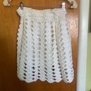 Vintage White Crochet Skirt